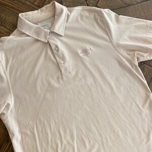 Linksoul Mens Cream colored golf polo.  Size L